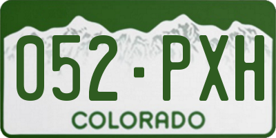 CO license plate 052PXH