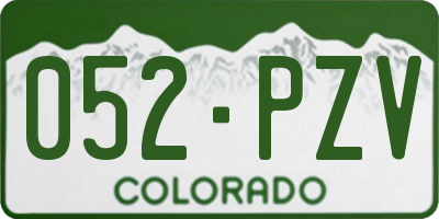 CO license plate 052PZV