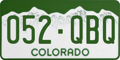 CO license plate 052QBQ