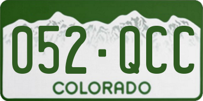 CO license plate 052QCC