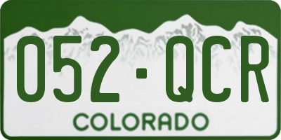 CO license plate 052QCR