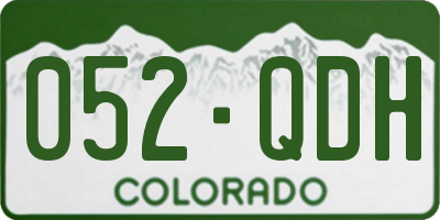 CO license plate 052QDH