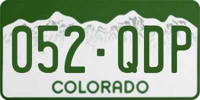 CO license plate 052QDP
