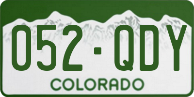 CO license plate 052QDY