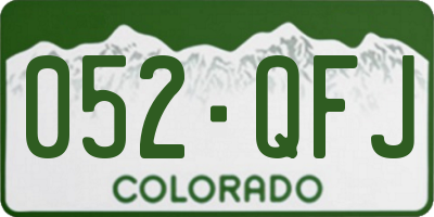 CO license plate 052QFJ