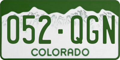 CO license plate 052QGN
