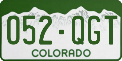 CO license plate 052QGT