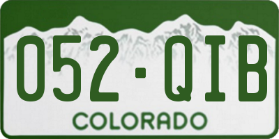 CO license plate 052QIB