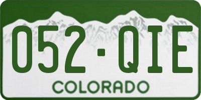 CO license plate 052QIE