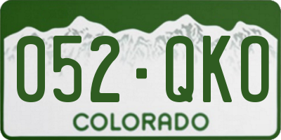 CO license plate 052QKO