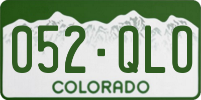 CO license plate 052QLO
