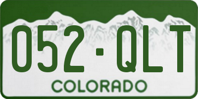 CO license plate 052QLT