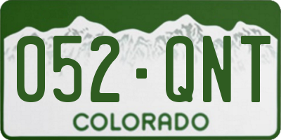 CO license plate 052QNT