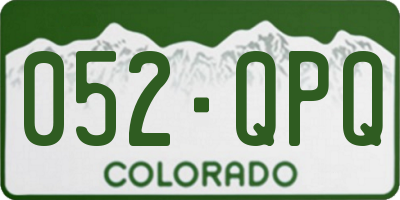 CO license plate 052QPQ