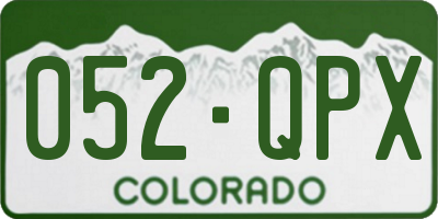 CO license plate 052QPX