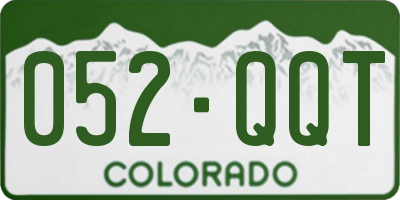 CO license plate 052QQT