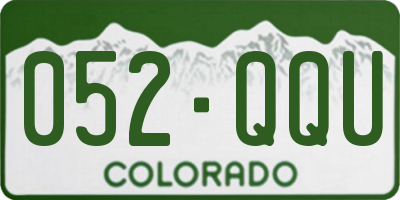 CO license plate 052QQU