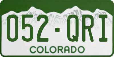 CO license plate 052QRI
