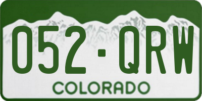 CO license plate 052QRW