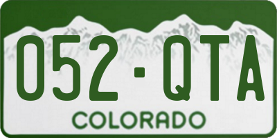 CO license plate 052QTA