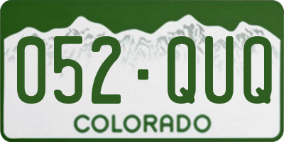 CO license plate 052QUQ