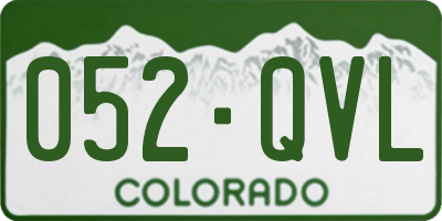 CO license plate 052QVL