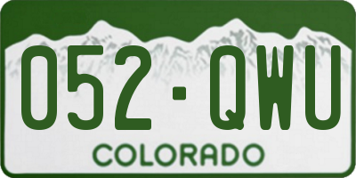 CO license plate 052QWU