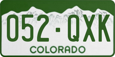 CO license plate 052QXK