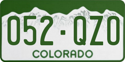 CO license plate 052QZO