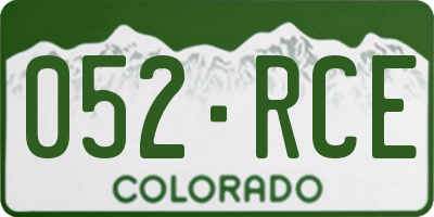 CO license plate 052RCE