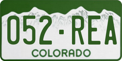 CO license plate 052REA