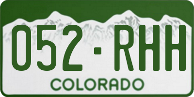 CO license plate 052RHH