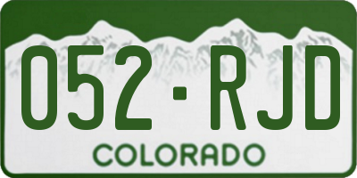 CO license plate 052RJD