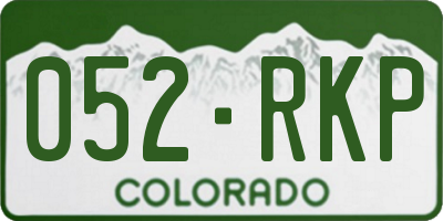 CO license plate 052RKP