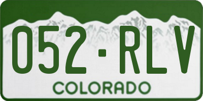 CO license plate 052RLV