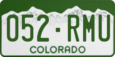 CO license plate 052RMU