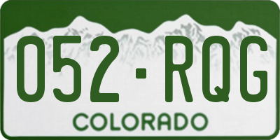 CO license plate 052RQG
