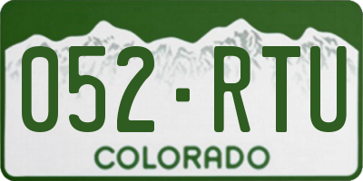 CO license plate 052RTU