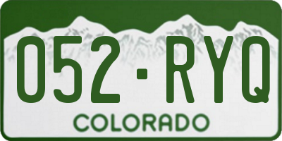 CO license plate 052RYQ