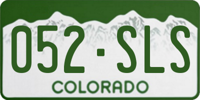 CO license plate 052SLS
