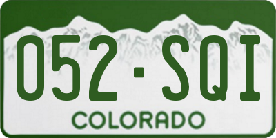 CO license plate 052SQI