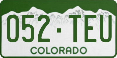 CO license plate 052TEU