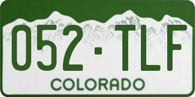 CO license plate 052TLF