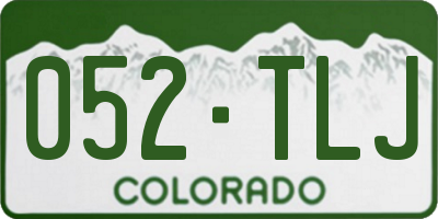 CO license plate 052TLJ