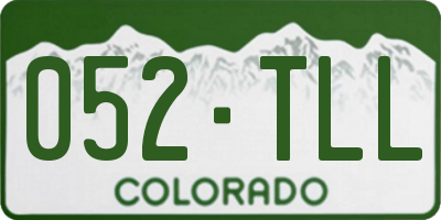 CO license plate 052TLL