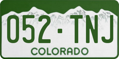 CO license plate 052TNJ