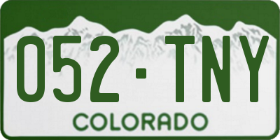 CO license plate 052TNY