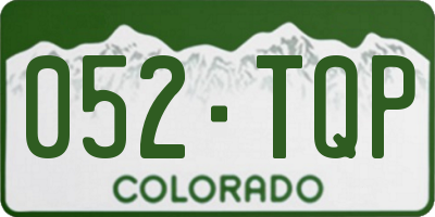 CO license plate 052TQP