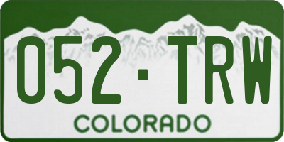 CO license plate 052TRW
