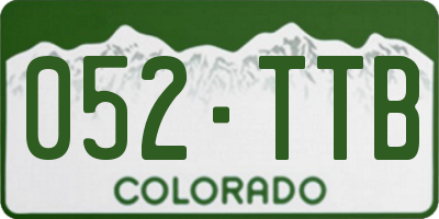 CO license plate 052TTB